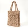 Raw wool itohenlab knitting kit Raised pattern square tote bag #9-4 (cork)