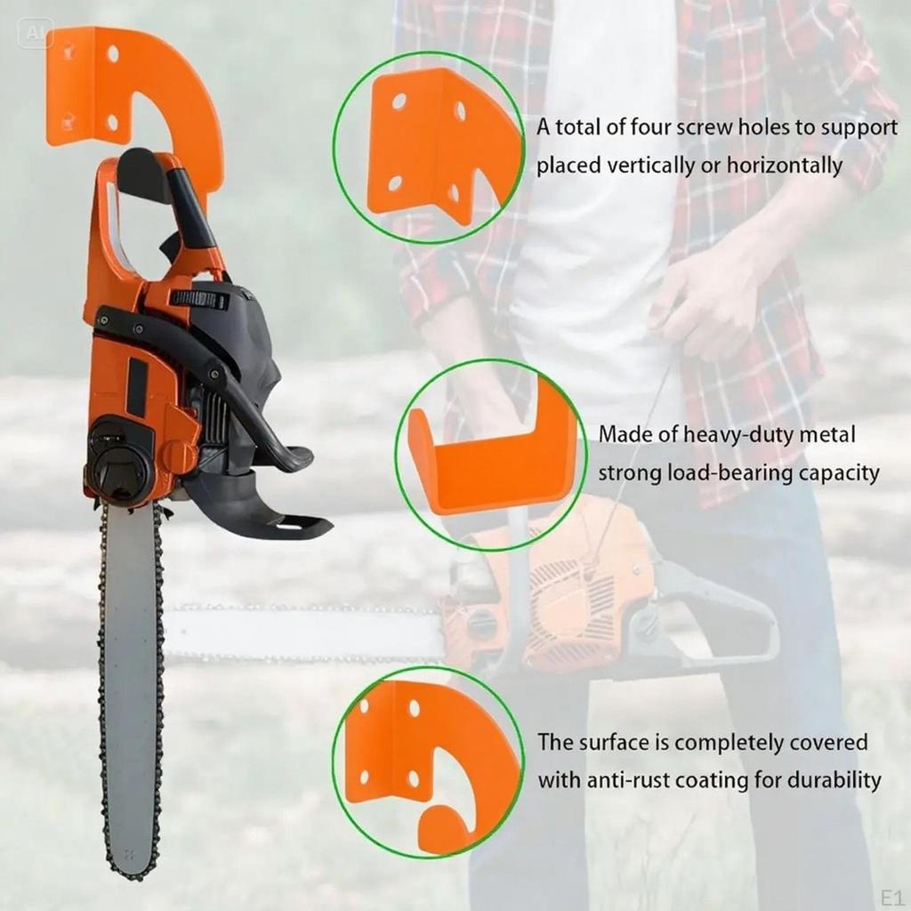 Trimmer Rack Wall Mount Garden Tool Holder Multifunctional Heavy Duty Stand Garage Organizer for