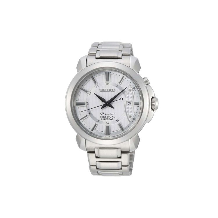 

Seiko 100M Waterproof Fashion Style Quartz Movement Stainless Steel Strap Watch Men watches White SNQ155P1 White Dial