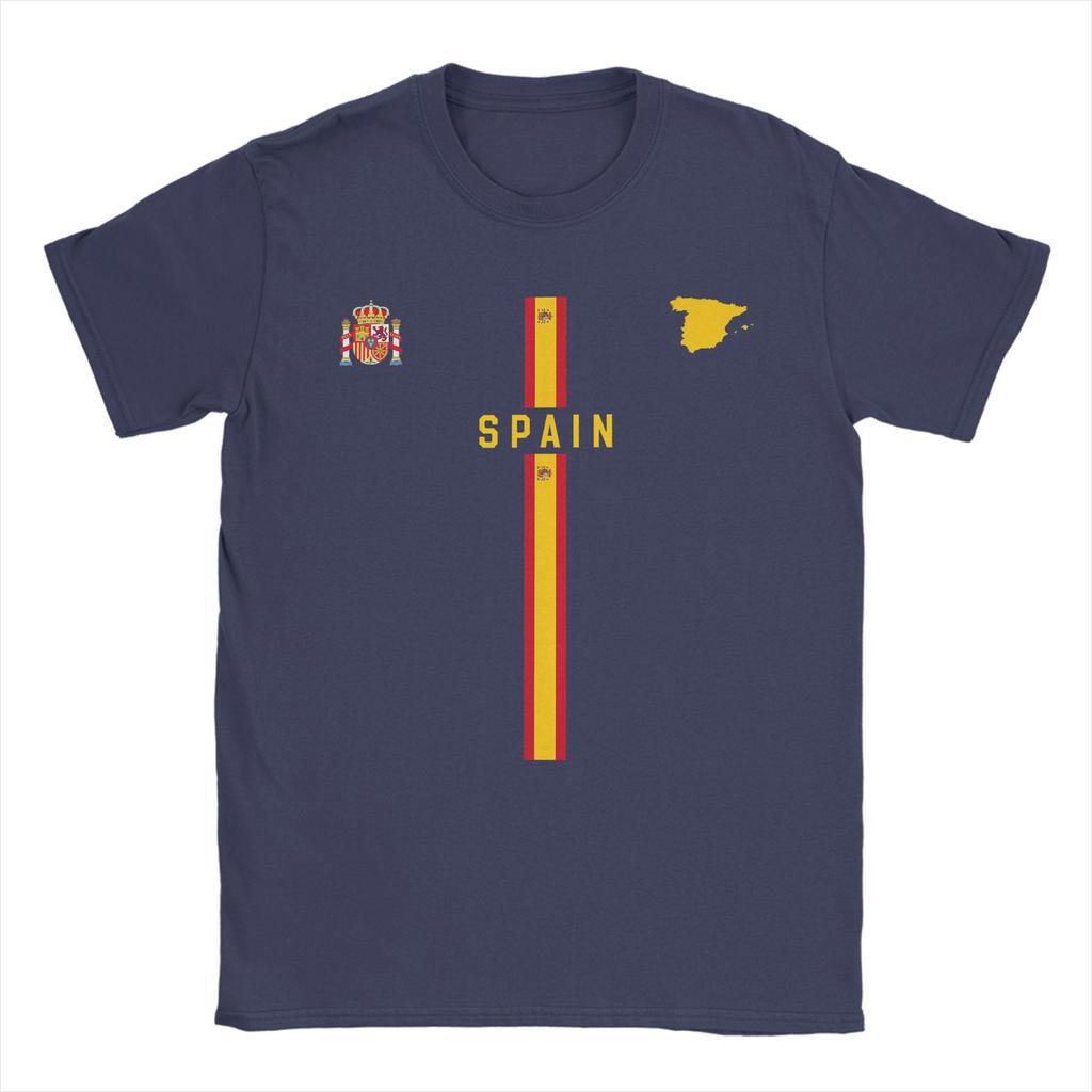 Spanish Flag T Shirt Summer Hip Hop TShirts Men Cotton Crew Neck Oversize Top Tees Short Sleeve Vintage Tshirt