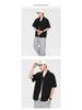 Dongyu Men's Casual Loose Solid Color Short-Sleeve Lapel Shirt for Spring and Summer