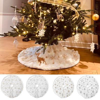 Christmas Tree Skirt Snowflake Pentagram Decoration Skirt Christmas Decoration Ornament