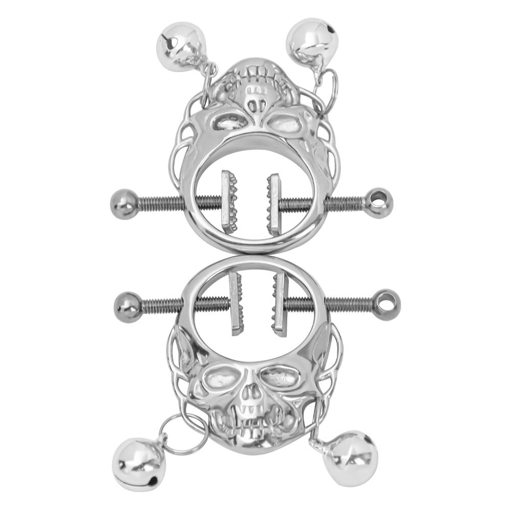 QKKQ Nipple Clamps with Choker Metal Non-piercing Nipple Clips BDSM Bondage Breast Attachment Nipple Clamps Sex Toys for Women