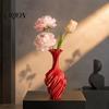 Einzigartiger Dekorativer Blumentopf 3D-gedruckte Vase, Verdrehtes Wirbeldesign, Minimalistische Tischdeko Charmante Heimvase Hydroponisch für Wohnzimmer Ästhetische Dekoration