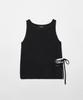 MONGDOL Side Slit Knit Sleeveless Black Mdkt109Black
