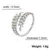 Cazador Ear of Wheat Leaves Open Rings for Women Stainless Steel Rings Jewelry Anniversary Birthday Wedding Gifts 2026 Trend