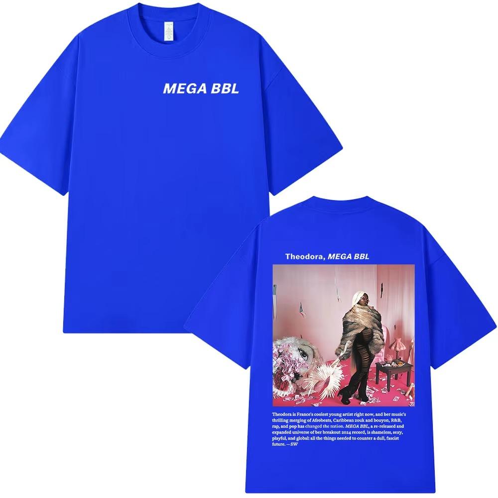 Rapper Theodora Mega Bbl Album Grafik 100% Baumwolle Musik T-Shirt Herren 2026 Neu Sommer Hip Hop Unisex Kurzarmshirt Fan Geschenke