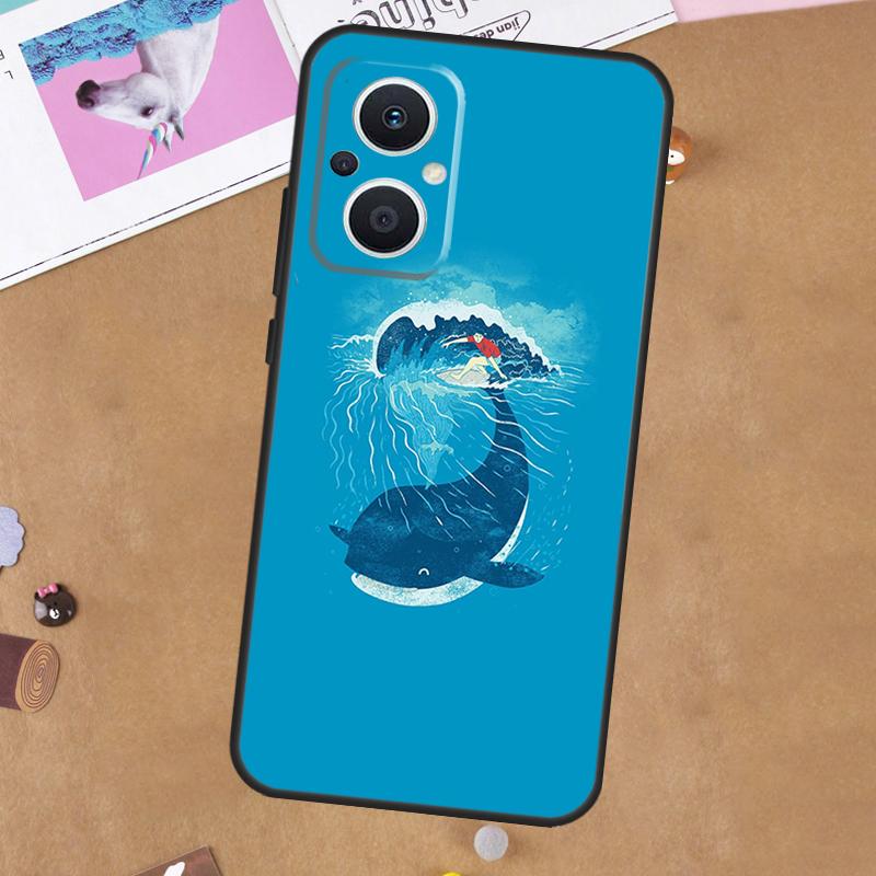 Blue Whale For OPPO Reno 13F 11F 12F 14F 10 11 12 13 14 Pro 8T 7 8 Lite OPPO Find X9 X8 X6 X5 Pro Case