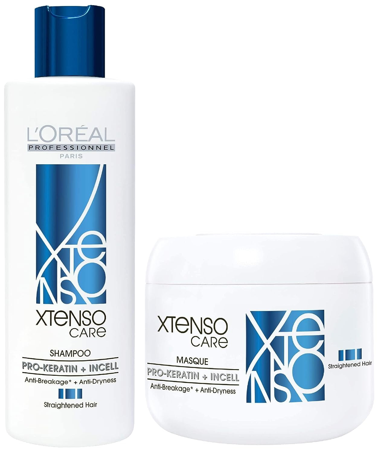 L Oréal Professionnel Xtenso Care Shampoo For Straightened Hair, 250 ML |Xtenso Care mask, 196 gm | Shampoo & Mask for Starightened Hair
