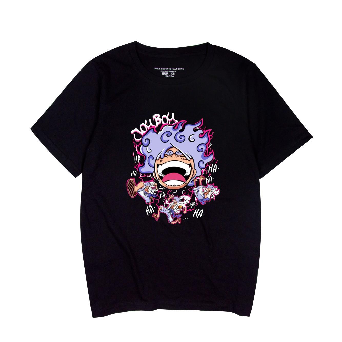 ONE PIECE Anime Printed Men s Casual Short Sleeve T-Shirt XS чёрный