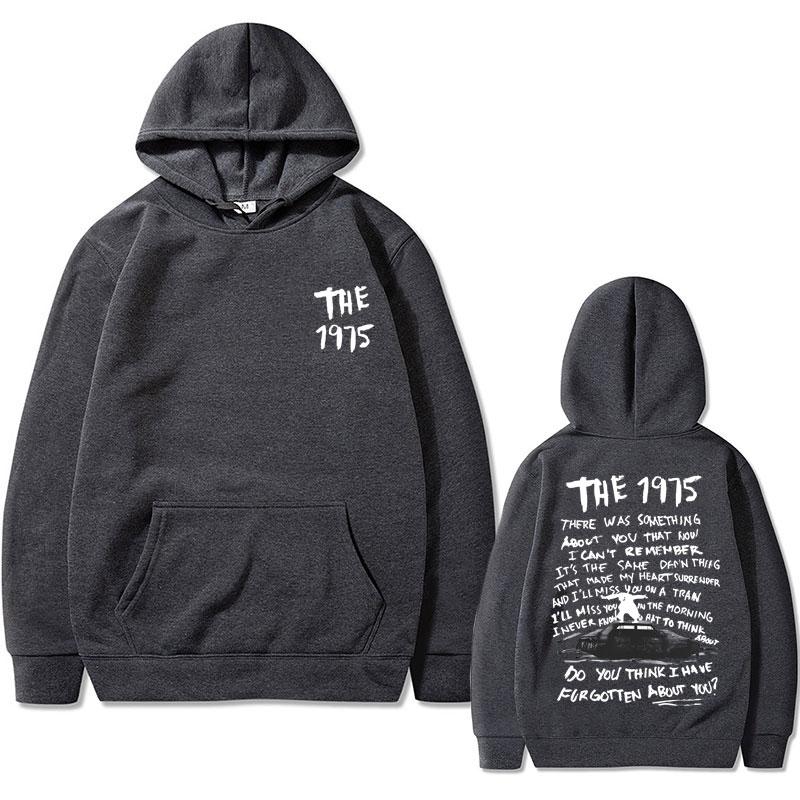 

The 1975 about You Graphic Print Women s Unisex Casual Vintage Hoodie S темно-сірий колір