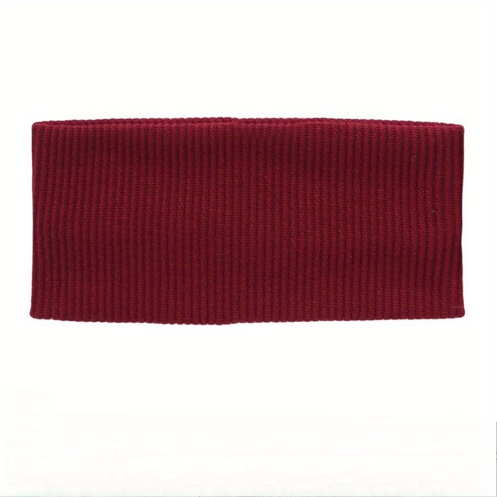 Solid Color Sports Headband Retro Knitted Yoga Hair Band High Elasticity Wide Edge Headscarf Makeup And Wash Face Hair Strap