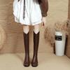 High-heeled boots women's 2025 new autumn and winter thin but knee boots thick heel brown V-mouth square head high boots