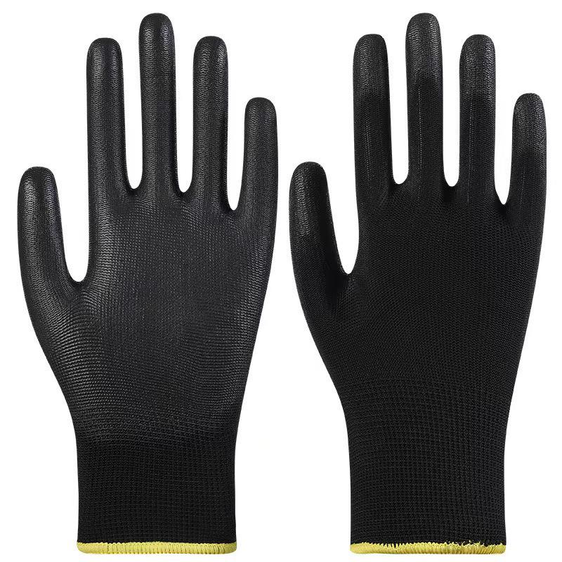 Breathable Anti-static PU Coated Nylon Gloves - Non-slip, Wear-resistant Labor Protection