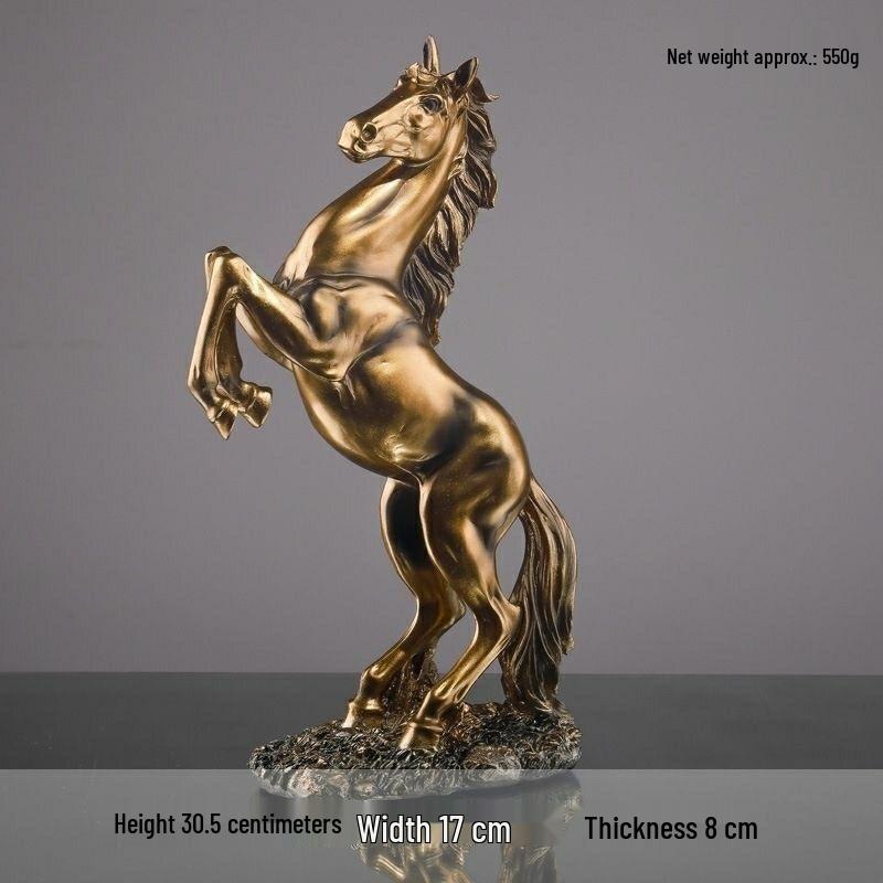 Abstract Soaring Horse Resin Desk Figurine for Living Room Decor