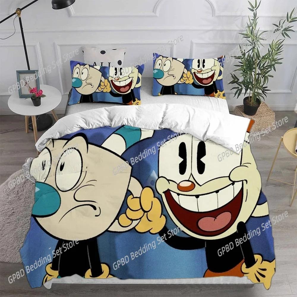 New Home Textiles Cartoon Cuphead Bedding Set Bedroom Soft Modern Bedspreads Comefortable Duvet Cover Quilt Cover And Pillowcase