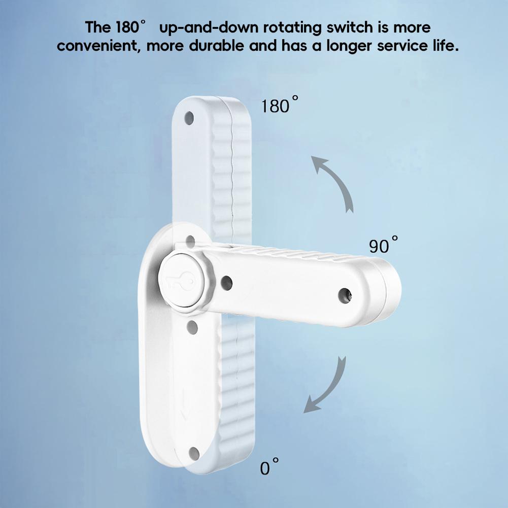 Universal Child Safety Door Lever Lock Punch-Free Anti-Open Hidden Button Buckle Self-Adhesive ABS Anti-Pinch Door Handle Lock for Home Baby Security