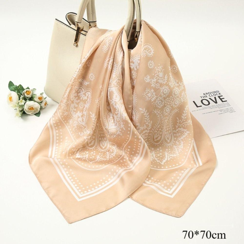 70×70cm Women's Print Scarves Lightweight Hijab Fashion Shawl  Daily Wear