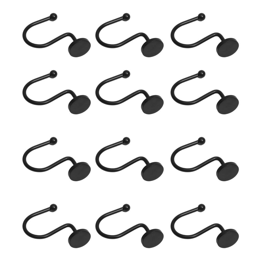 Decorative Shower Rings Rust-proof Hooks Bathroom Decor Heavy Duty Hooks High-strength Structure Hassle-free Operation