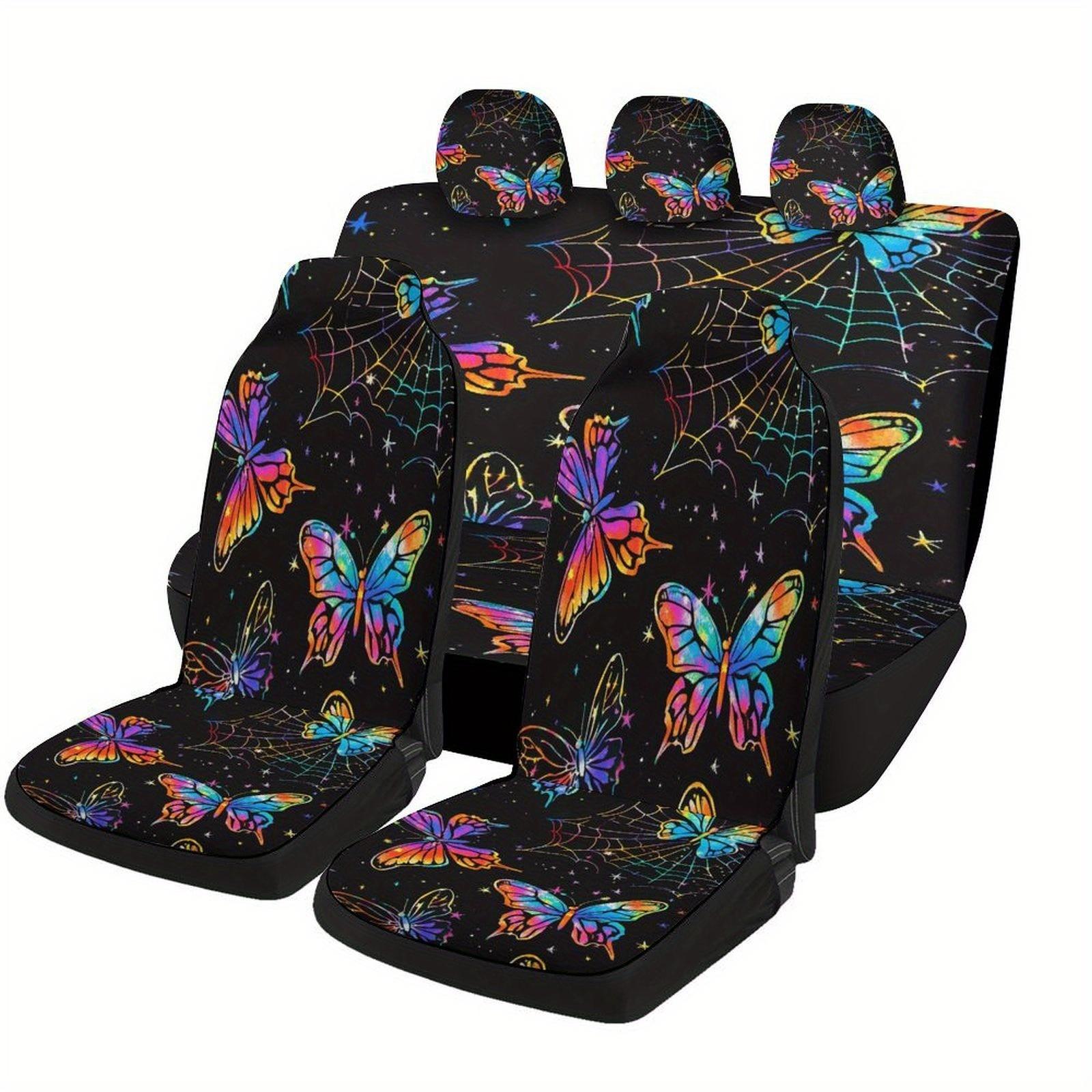 

Чехол на сиденье автомобиля Butterfly For Galaxy, комплект для большинства автомобилей, модный персонализированный оригинальный декоративный чехол-протектор для сиденья автомобиля