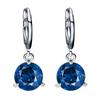 New Best-selling Fashion Jewelry Necklace Earrings Two-piece Round Multicolor Zircon Pendant Set.
