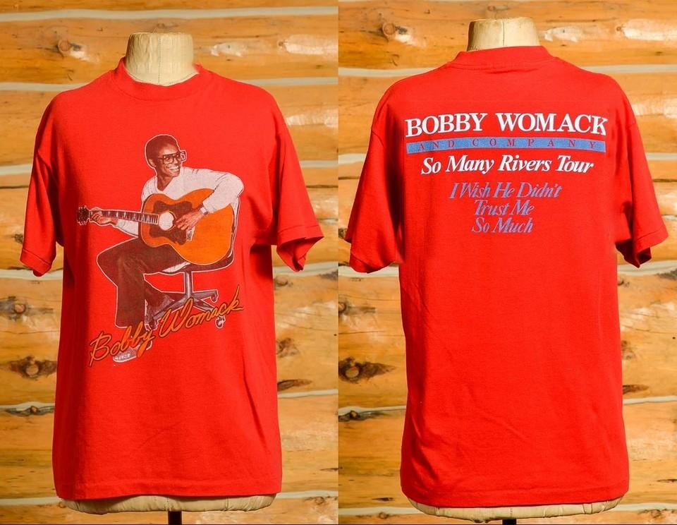 

So Many Rivers Tour Bobby Womack Red Unisex Tee Cotton Shirt UU355 Unisex T-Shirt L