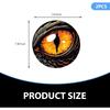 2 PCS Car Beast Eyes Decals, 3D Stereo Beast Eyes Stickers, Water-Proof Round Light Decal, Cool Beast Eyes Light Decoration Stickers, Suitable For