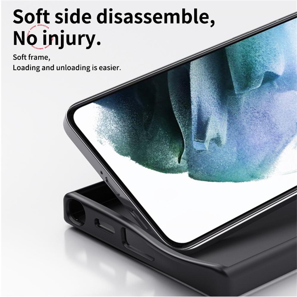 For Samsung Galaxy S24 Case Compatible with MagSafe PC+TPU Phone Cover Ring Holder Carbon Fiber Texture