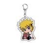 Naruto Shippuden Uzumaki Naruto Acrylic Keychain Double Sided Anime Figure Backpack Pendant Key Ring Present for Fans