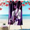 Prinz' ikonische Gitarrenkunst Strandtuch Outdoor-Camping Tragbar für Reisen Schwimmen Handtuch für Freibad Saugfähiges Badetuch Druck Mode Strand