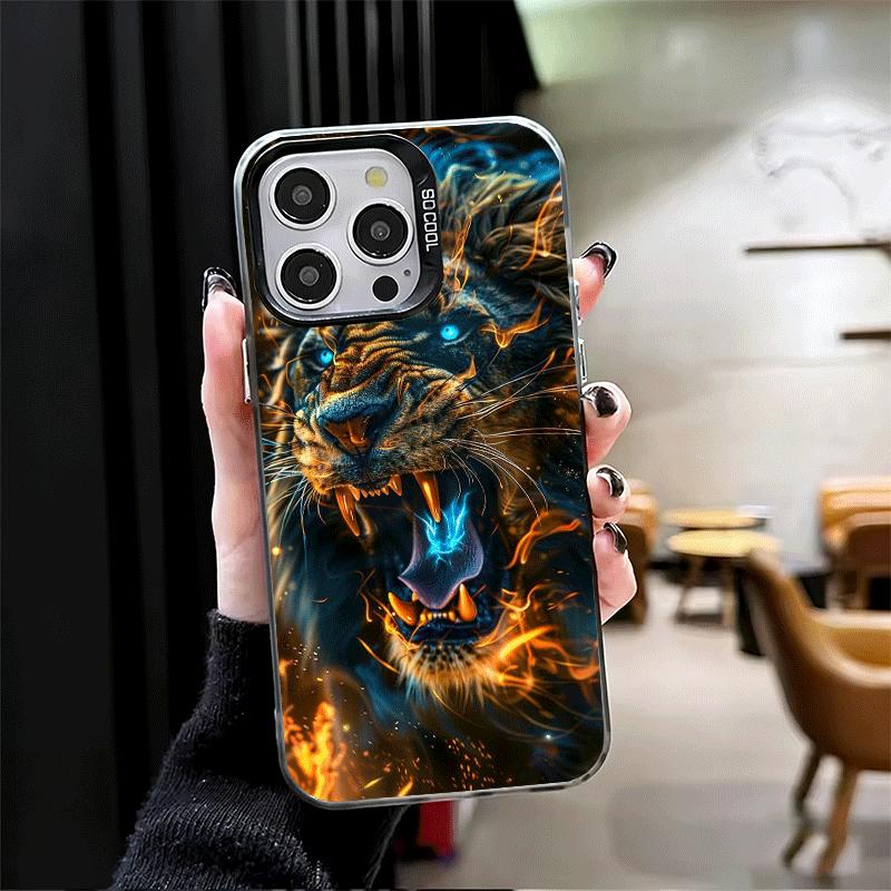 Lion Male Man King Shockproof Phone Case for iPhone 17 Air 16 16E 15 Pro Max 14 Plus 13 Mini 12 Back Cover Anti Fall Fundas