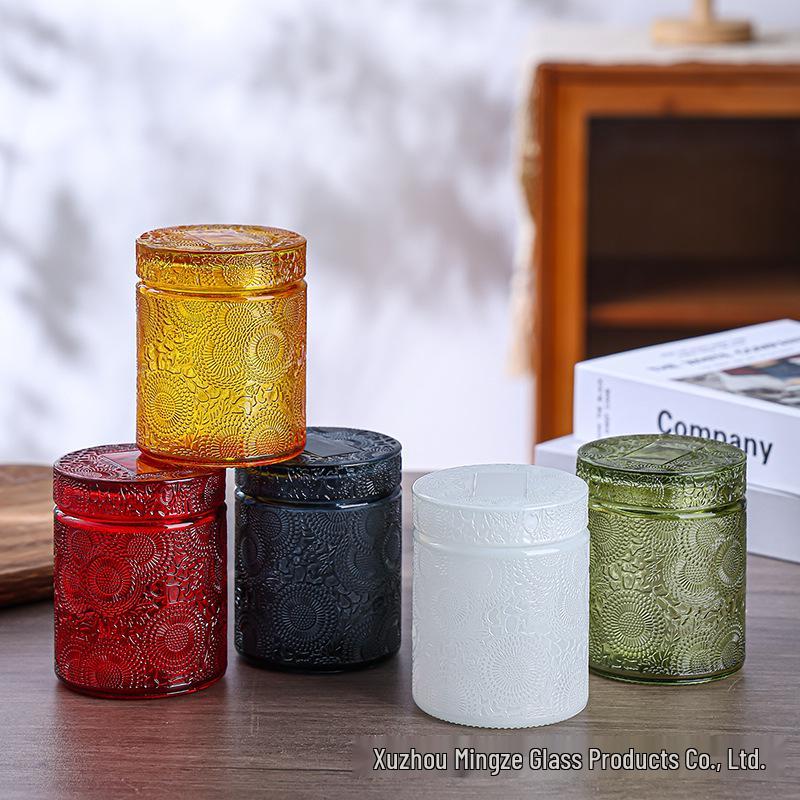 In-stock 200g DIY Scented Candle Glass with Lid - Empty Holder