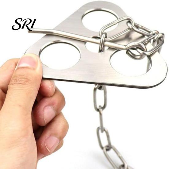 Campfire Tripod Plate Board with Chain, Turn Branches into Tripod, Stainless Corrosion-resistant Accessory Steel Support Plate, Portable Cooking