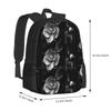 The Darkness Within Hot Sale Schoolbag Backpack Fashion Bags B W Dark Flower