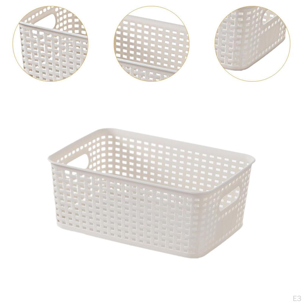 Storage Basket Weave Box Home Decor Multipurpose for Organizing Container Bedroom Desk
