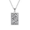 Cazador Tarot Cards Necklace The Star World Fortune SUN Moon Tarot Neck Chain Stainless Steel Vintage Punk Jewelry for Women Men
