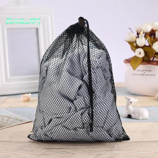 Large Capacity Drawstring Mesh Golf Ball Bag - Portable, Quick Drying, Foldable Nylon Net for Heavy-Duty, Multi-functional Storage