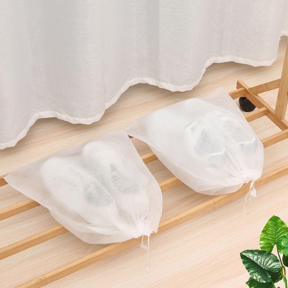 10/30pcs Drawstring Shoe Dust Covers Clear Shoe Bags New Shoes Protect Covers