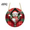 Unique Holiday Souvenir Gifts Double-sided Acrylic Christmas Hanging Ornaments Xmas Cartoon Snowman/Penguin/Gingerbread Man/Santa Claus Indoor
