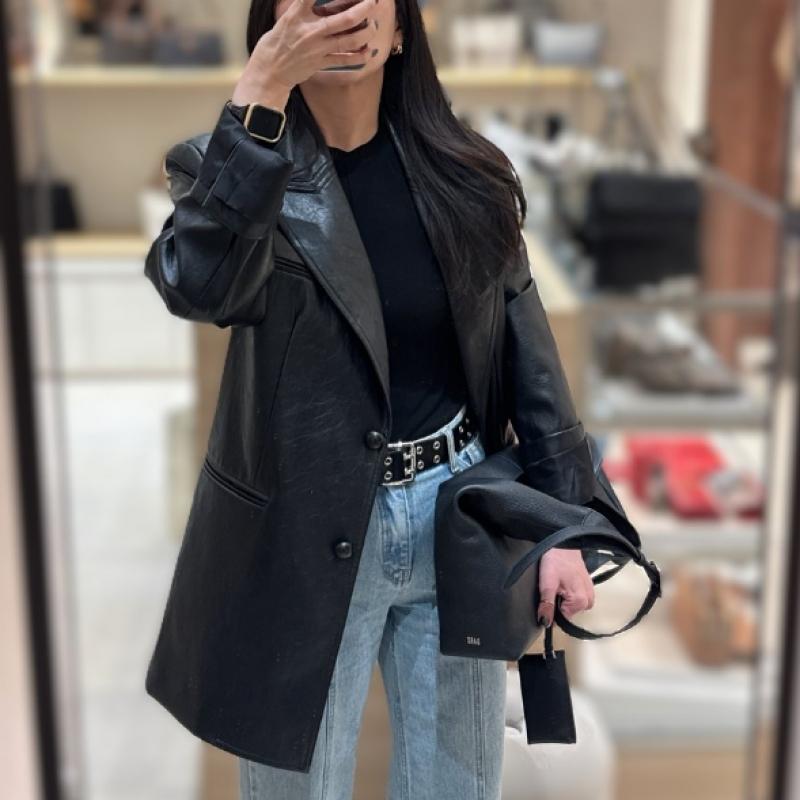 Daks Black Genuine Leather Soft Hobo Shoulder Bag Dcba6f100bk