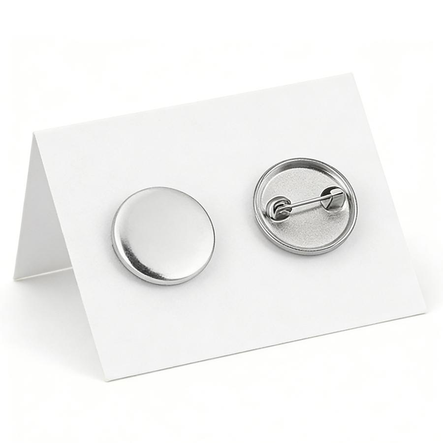 25/50 Piezas Kits de Insignias de Botón en Blanco de Hojalata de 37 mm – Medalla Metálica Brillante con Pin, Suministros de Manualidades Hechas a Mano para Crear de Forma Independiente