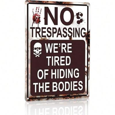 Retro Metall Blechschild Halloween Wanddeko Vintage Poster für Bar Zuhause Küche
