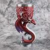 1Pcs Medieval Retro Goblet 3D Red Wine Glass Stainless Steel Liner Cocktail Glass Retro Creative Personalized Gift Ornament