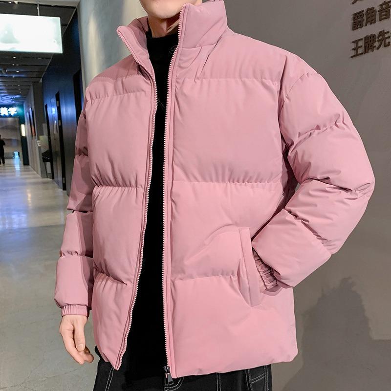 Winter Baumwollkleidung Herren Trendmarke Gutaussehend Stehkragen Jacke Trendige Samt Baumwollkleidung Verdickt Kurze Brot Kleidung