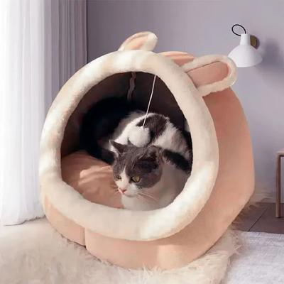 New Deep Sleep Comfort In Winter Cat Bed Iittle Mat Basket Small Dog House Products Pets Tent Cozy Cave Nest Indoor Cama Gato