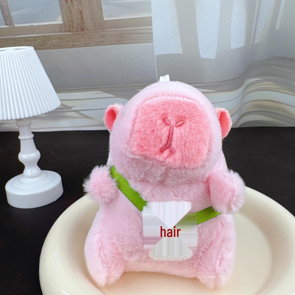 Colgante de Capibara Muñeco de Peluche Llavero para Mochila - Amuleto para Bolso de Venta Caliente de Celebridad de Internet