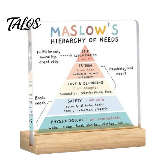 Wooden Base Table Ornament Motivational Mental Health Desktop Decoration, Acrylic Sign with Stand, Inspirational Desk Office Decor, for Therapy