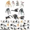 Realistic Pvc Primate Animal Model Set Featuring Miniature Long-nosed Monkeys And Gibbons