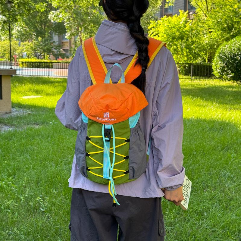 Schoolbag Japanese Ins High Saturation Youth Vitality Backpack Couple Outdoor Picnic Camping Adventure Mountaineering Backpack