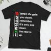 When Life Gets You Down Remember It's Only One Down The Rest Is Up Men Motivational T-shirt Motorcycle Fashion Casual Streetwear